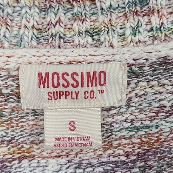 Mossimo Colorful Tan Space Dye Open Front Slub Knitted Sweater Cardigan Woman S - Picture 6 of 9